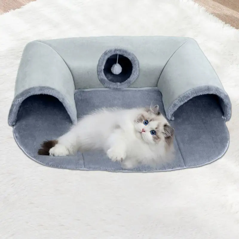 CatTunnel - Lit et Tunnel de Jeu 3-en-1 pour Chat