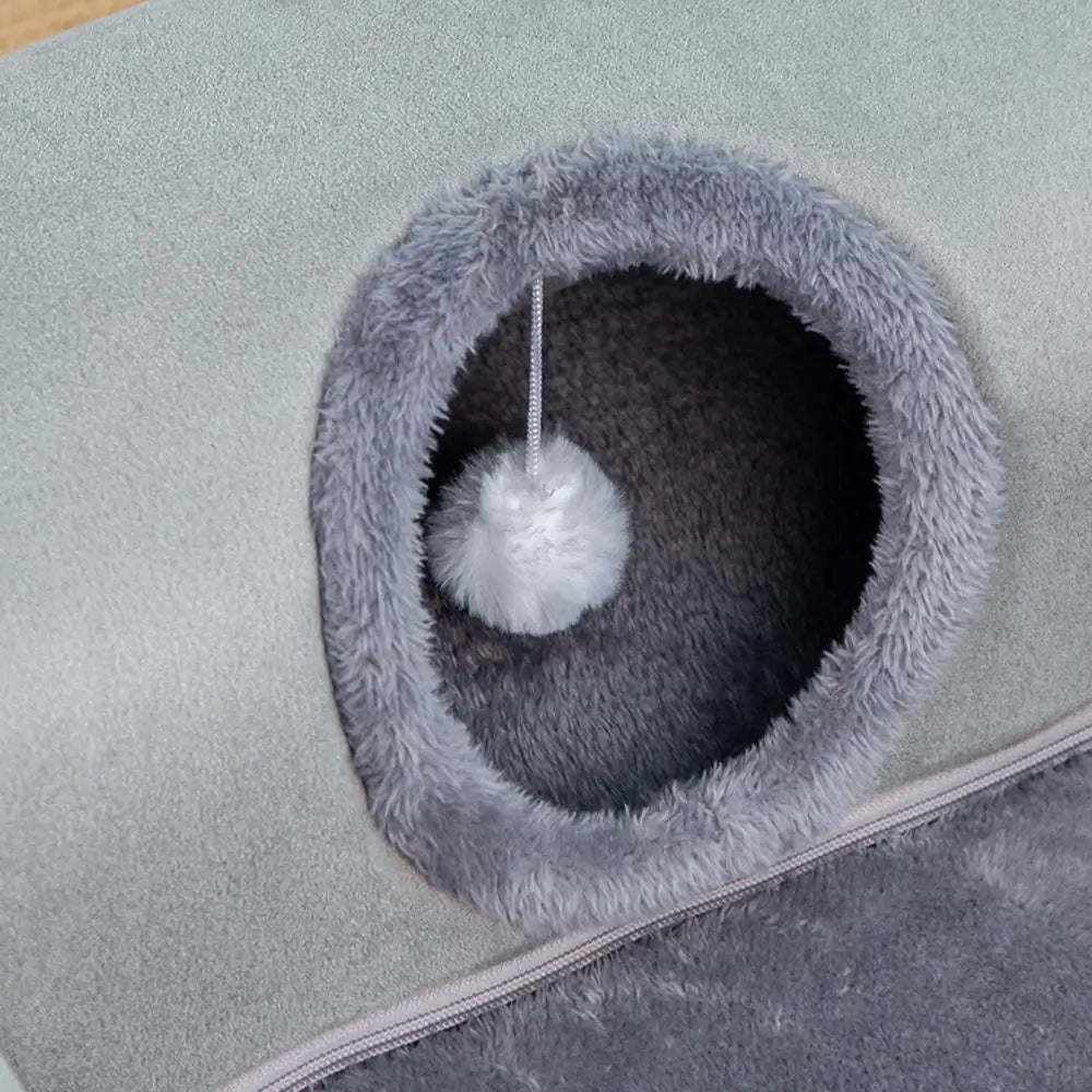 CatTunnel - Lit et Tunnel de Jeu 3-en-1 pour Chat