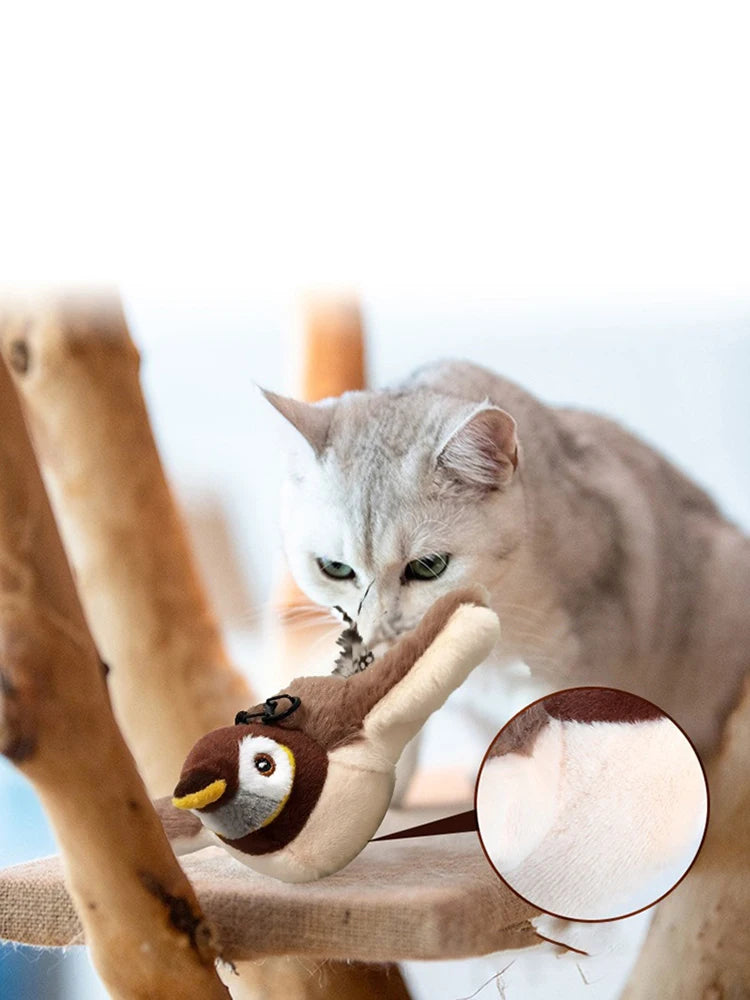 Catfri® Moineau Dansant – Le Compagnon de Jeu Ultime pour Votre Chat