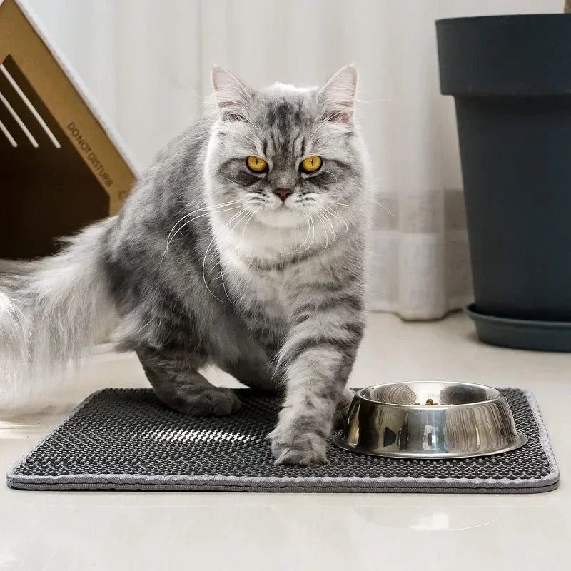 CleanPaw Max™ – Tapis de Litière Double-Couche Antidérapant & Imperméable
