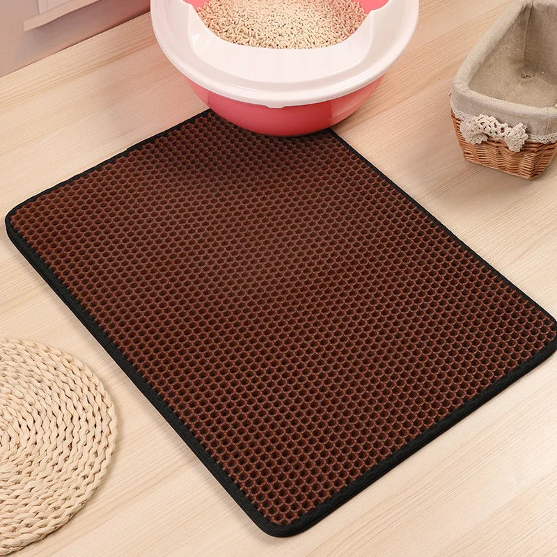 CleanPaw Max™ – Tapis de Litière Double-Couche Antidérapant & Imperméable