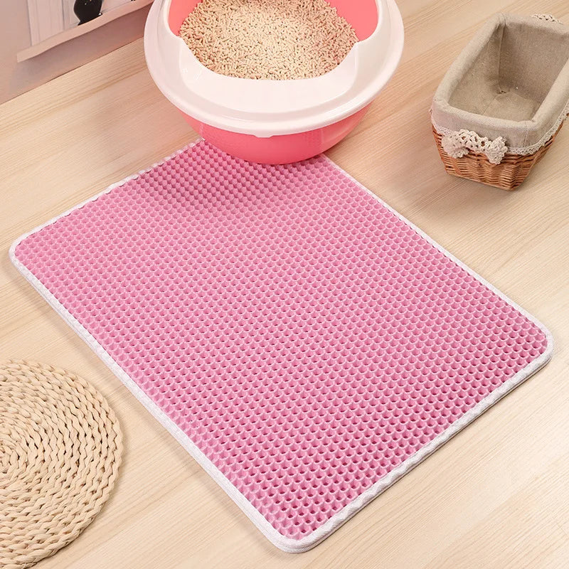 CleanPaw Max™ – Tapis de Litière Double-Couche Antidérapant & Imperméable