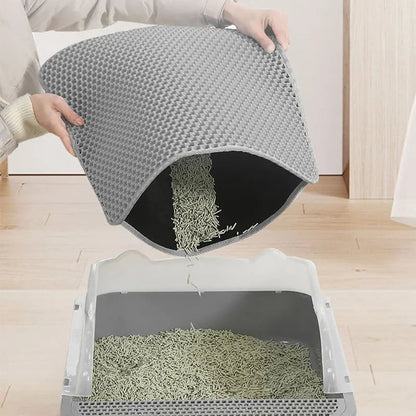 CleanPaw Max™ – Tapis de Litière Double-Couche Antidérapant & Imperméable