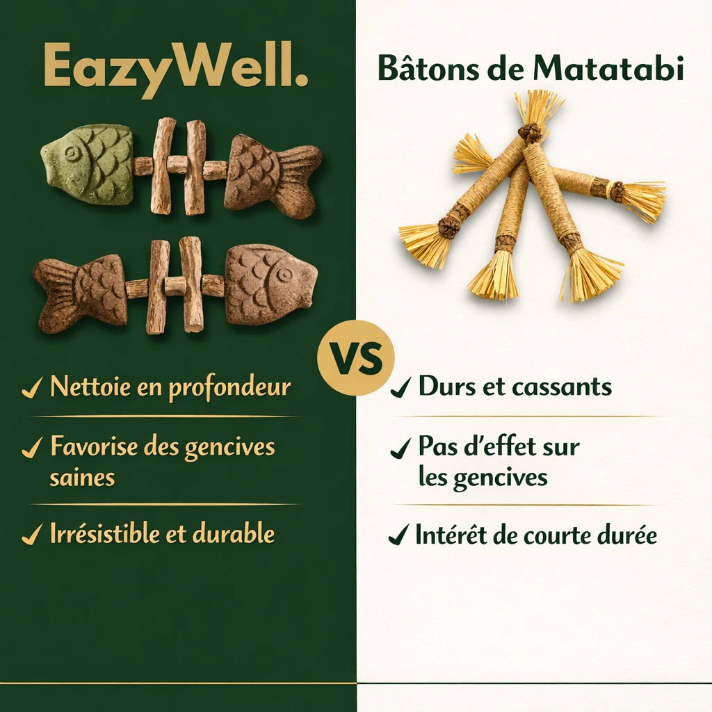 Jouet Dentaire Chat — Herbe à Chat Naturelle & Nettoyage des Dents