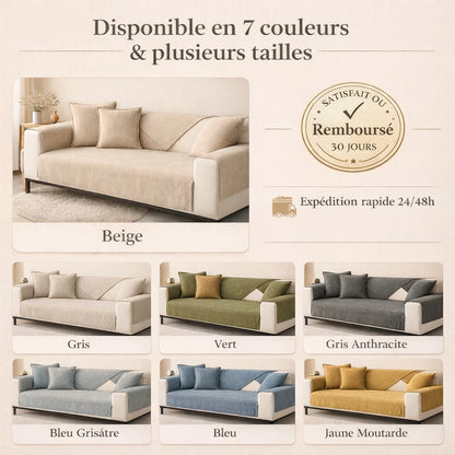 Protège-Canapé Luxueux en Chenille Herringbone