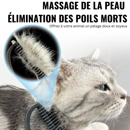 DuoBrush Pro - Brosse Démêlante 2 en 1 pour Chiens et Chats