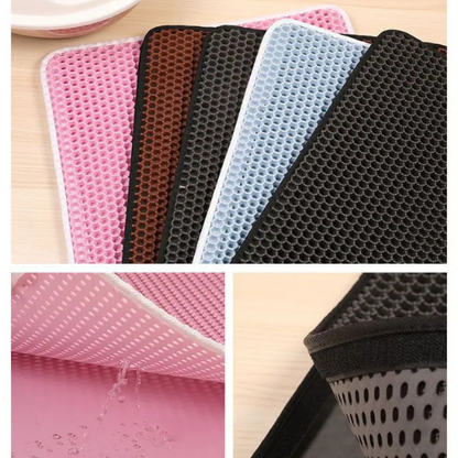 CleanPaw Max™ – Tapis de Litière Double-Couche Antidérapant & Imperméable