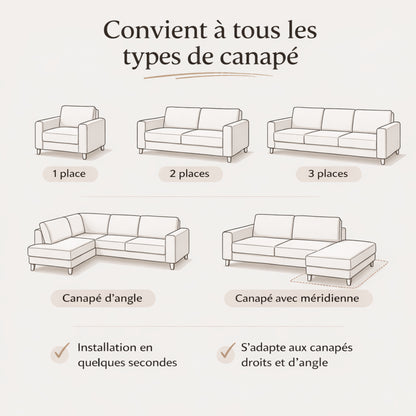 Protège-Canapé Luxueux en Chenille Herringbone