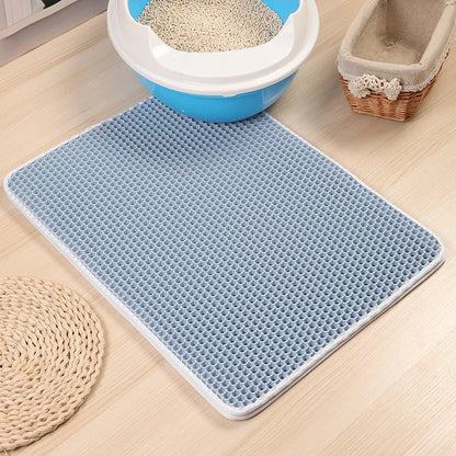 CleanPaw Max™ – Tapis de Litière Double-Couche Antidérapant & Imperméable